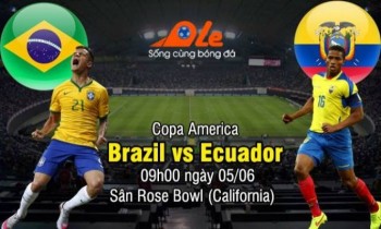 Link xem trực tiếp bóng đá: Brazil - Ecuador